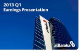 2013 Q1 Earnings Presentation - Albaraka Türk · 2018. 10. 11. · Albaraka Türk 2013 Q1 Earnings Presentation Page 3 Banking Outlook Banking Sector • In the first quarter, total