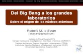 Del Big Bang a los grandes laboratorios - UNRidbetan/Divulgacion/... · 2019. 4. 16. · Noticia Cientíﬁca Método Cientíﬁco Introducción Big Bang Cocinando en las Estrellas
