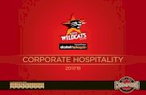 CORPORATE HOSPITALITY · 2017. 5. 9. · DIAMOND INCLUSIONS: ü Corporate seating to all 14 Perth Wildcats regular season home games. ü VIP parking located underneath Perth Arena