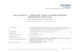 ALCOHOL, DRUGS AND SUBSTANCE MISUSE POLICY · 2018. 10. 24. · Page 2 of 15 NHS Leeds CCG Alcohol Drugs and Substance Misuse Policy V2.0 Final VERSION CONTROL SHEET Version Date