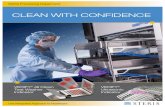 CLEAN WITH CONFIDENCE · Have confidence your washer/disinfectors and ultrasonic cleaners are providing optimal performance with the patented designs of the VERIFY cleaning indicator