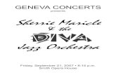 presents Sherrie Maricle - Geneva Concerts · 2013. 12. 22. · 2 GENEVA CONCERTS, INC. 2007-2008 SEASON Friday, 21 September 2007, 8:15 p.m. Sherrie Maricle & the DIVA Jazz Orchestra