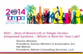 9021 – Best of Breed LIS or Single Vendor …...9021 – Best of Breed LIS or Single Vendor Integrated Systems – Which is Best for Your Lab? Dennis Winsten President, Dennis Winsten