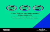 Certification Renewal Handbook · 2020. 1. 3. · certifications (CTS ... Approved college level courses of 3-4 semester hours may be awarded up to 10 RUs. Such courses must be obtained