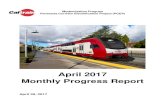 April 2017 Monthly Progress Report - CaltrainModernization+Program/... · 2017. 5. 30. · Santa Clara Valley Transportation Authority (VTA) Measure A VTA Contribution ... for contingency,