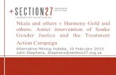 Nkala and others v Harmony Gold and others: Amici ......Alternative Mining Indaba, 10 February 2015 John Stephens, Stephens@section27.org.za . ... + Final report: August 2014 + Guiding