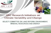ARC Research Initiatives on Climate Variability and … Climate change...Introduction • Agricultural Research Council (ARC) is highly active in the areas of climate variability and