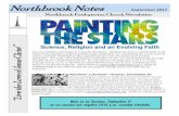Northbrook Notes September 2017 ... science and faith, Painting the Stars explores the promise of evolutionary