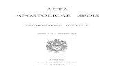 ACTA APOSTOLICAE SEDIS · annusxix -vol. xix 15 ianuarii 1927 num. 1 acta apostolicae sedis commentarium officiale acta pii pp. xi chibogbaphiis ad emum p. d. paulinum petrum tit.