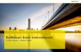 Raiffeisen Bank International · 2020. 8. 23. · expectations and other forward-looking statements about Raiffeisen Bank International AG (“RBI”) and its affiliates, which are