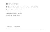 STATE REHABILITATION COUNCIL · 2020. 6. 4. · SRC members are appointed by the Governor with the majority having a disability. Three of the appointed members shall represent traditionally