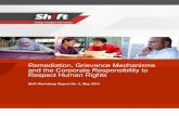 Remediation, Grievance Mechanisms and the Corporate ... · responsibility is the need to establish grievance mechanisms, through which affected stakeholders can raise and seek redress