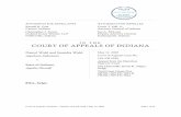 COURT OF APPEALS OF INDIANA Christopher J. Evans Dollard Evans Whalin, LLP Noblesville, Indiana A TTORNEYS