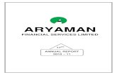 NOTICE of the 13th Annual General Meeting of Aryaman ... · -- 1 -- NOTICE FOR THE 17TH ANNUAL GENERAL MEETING OF ARYAMAN FINANCIAL SERVICES LIMITED NOTICE is hereby given that the