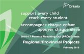 2016-17 Parents Reaching Out (PRO) Grants Regional ... · support projects that focus on engaging parents within their school community who may experience challenges in becoming involved