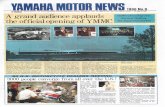 Yamaha News,ENG,No.8,1988,A grand audience …...Yamaha News,ENG,No.8,1988,A grand audience applauds the official opening of YMMC,Gallery buzzing over the first Golfcar for Japanese