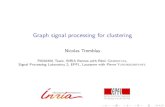 Graph signal processing for clustering · 2016. 1. 26. · Graph signal processing for clustering Nicolas Tremblay PANAMA Team, INRIA Rennes with R emi Gribonval, Signal Processing