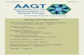 Spring, 2017 Newsletter - AAGT · 2019. 7. 16. · AAGT NEWSLETTER 3 SPRING, 2017 From AAGT Communications Director, Bob Witchel Pittsburgh, PA, USA Bwitchel@iup.edu We invite you
