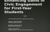 Enhancing Gains in Civic Engagement for First-Year Students · 2014. 10. 14. · Enhancing Gains in Civic Engagement for First-Year Students 2010 International First Year Experience