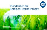 Standards in the Botanical Testing Industry · 2019. 5. 28. · 789 N. Dixboro Road, Ann Arbor, Michigan 48105 USA alicephoto/123RF Graphic elements sourced from 123RF.com Jesse D.
