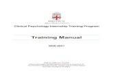 Training Manual...2020/06/24  · Clinical Psychology Internship Training Program Training Manual 2020-2021 JUNE 24, 2020 Clinical Psychology Training Programs a t Brown: A Consortium