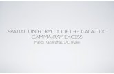 SPATIAL UNIFORMITY OF THE GALACTIC GAMMA-RAY EXCESSMethod based on Abazajian and Kaplinghat 2012 and Abazajian, Canac, Horiuchi and Kaplinghat 2014 ... GAMMA RAYS FROM DARK MATTER