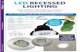 LED RECESSED LIGHTING · IP65 LED DIMMABLE 6.5W LED FIRE RATED INTEGRATED DOWNLIGHTS ALL FITTINGS: 6.5W / 35,000 hrs / IP65 / A+ Rated • Fire rated tested for individual 30, 60