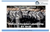 th Class Cadre Training...4 th Class Cadre Training The Citadel Experience – What is all about ? • Since its establishment in 1842, The Citadel is tradition based institution with