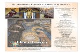 ST. AMBROSE CATHOLIC CHURCH & SCHOOL · 2019. 12. 12. · Page 2 St Ambrose Catholic Church December 29, 2019 Message from the Pastor Welcome to St. Ambrose ! We are so glad you are