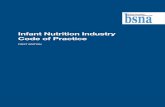 Infant Nutrition Industry Code of Practice · Infant nutrition companies, health practitioners and government all have an important role to play in ensuring that the mothers and carers