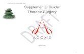 Thoracic Surgery Supplemental Guide Supplemental Guide ...€¦ · Manages graft occlusion or tamponade in patients who are hemodynamically unstable . Level 5. Performs advanced coronary