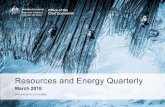 Further information...Economist’s outlook out to 2022–23. Underpinning the forecasts contained in the Resources and Energy Quarterly is the Office of the Chief Economist’s outlook