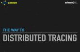 THE WAY TO DISTRIBUTED TRACING · 2018. 11. 5. · WHAT IS THIS TALK ABOUT Understand the concepts The way to Distributed Tracing Beyond Distributed Tracing