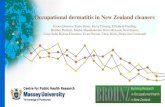 Occupational dermatitis in New Zealand cleanerspublichealth.massey.ac.nz/...Douwes-Occupational-dermatitis-Douwes-C… · •Occupational dermatitis has been estimated to account