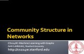 CS224W: Machine Learning with Graphs Jure Leskovec, … · 2020. 7. 2. · node +into the community of some neighbor . §Move +to a community of node .that yields the largest gain