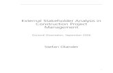 External Stakeholder Analysis in Construction Project Management · 2020. 7. 16. · 9 External Stakeholder Analysis in Construction Project Management Doctoral Dissertation, September