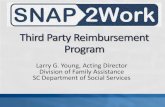 Larry G. Young, Acting Director Division ... - South Carolina · SC Department of Social Services . WHY SNAP2WORK? To provide more opportunities for SNAP recipients to receive education
