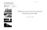 CENG Annual Communication Meeting with NRC · 2012. 12. 2. · CENG MLI00330584 a . IOlnt . venture of-----..., Constellation .. #I. 1eDF . Energy '" '" CENG Annual Communication