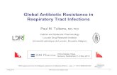 Global Antibiotic Resistance in Respiratory Tract Infections · 2013. 5. 5. · Global Antibiotic Resistance in Respiratory Tract Infections Paul M. Tulkens, MD, PhD. Cellular and