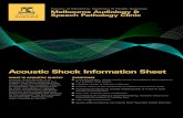 Acoustic Shock Information Sheet...Acoustic Shock Information Sheet WHAT IS ACOUSTIC SHOCK? Acoustic shock disorder is an involuntary trauma response to a sudden, brief and unexpected
