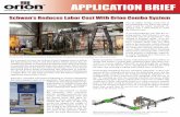 New Schwan’s Reduces Labor Cost With Orion Combo System · 2018. 12. 11. · manually pushed along the existing wheeled conveyors from the palletizing operation to the infeed conveyors