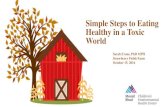Simple Steps to Eating Healthy in a Toxic Worldfiles.constantcontact.com/81672ce9001/401b7cea-b2f0-48f1-ba46-0… · Simple Steps to Eating Healthy in a Toxic World Sarah Evans, PhD