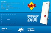 Kurzanleitung FRITZ!Repeater 2400 - TIM · The FRITZ!Repeater 2400 and your wireless router connect once more. The status LED and the bars for connection quality light up as soon