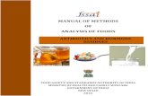 MANUAL OF METHODS OF ANALYSIS OF FOODS...ANTIBIOTICS AND HORMONE RESIDUES 2016 MANUAL FOR ANALYSIS OF ANTIBIOTICS AND HORMONE RESIDUES TABLE OF CONTENTS Sr. No. Title/METHOD Page No.
