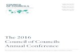 2016 Council of Councils Annual Conference Final Agenda...Council of Councils Fifth Annual Conference Agenda Sunday, May 15, 2016 6:00 p.m.–9:00 p.m. Cocktail Reception, Panel Discussion,