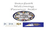 Interfaith Seder 3-11-20 · 2020. 5. 25. · Washington are collaborating to encourage families, congregations and communities to hold Interfaith Welcoming Passover Seders this Passover