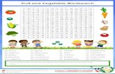 Fruit and Vegetable Wordsearch - Good Lookin Cookin...Fruit and Vegetable Wordsearch APPLE APRICOT BAKED BANANA CABBAGE BEANS BROCCOLI CARROT COURGETTE CUCUMBER ONION PEAS POTATO RADISH