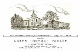   · Web viewThe EIGHTH SUNDAY after PENTECOST – July 26, 2020. Historic. Saint Thomas’ Parish. Founded 1835 A.D. 2 East High Street Hancock, Maryland 21750. Office Telephone: