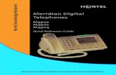 Meridian Digital wledg Telephones · Meridian Digital Telephones M3902 M3903 M3904 Quick Reference Guide Nor tel Kno wledg e Netw ork Enterprise Voice Solutions Customer Documentation.