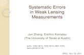 Systematic Errors in Weak Lensing Measurementsresearch.ipmu.jp/seminar/sysimg/seminar/550.pdfSystematic Errors in Weak Lensing Measurements Jun Zhang, Eiichiro Komatsu (The University